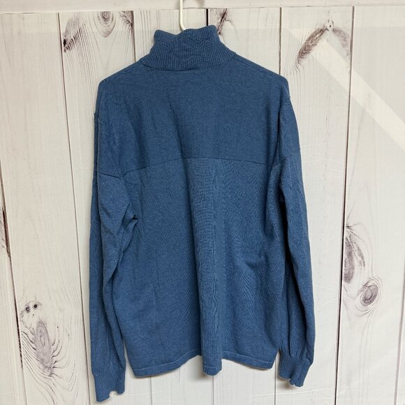 The North Face Mt. Tam 1/4-Zip Sweater Men’s XL Blue Knit EUC - Picture 5 of 12